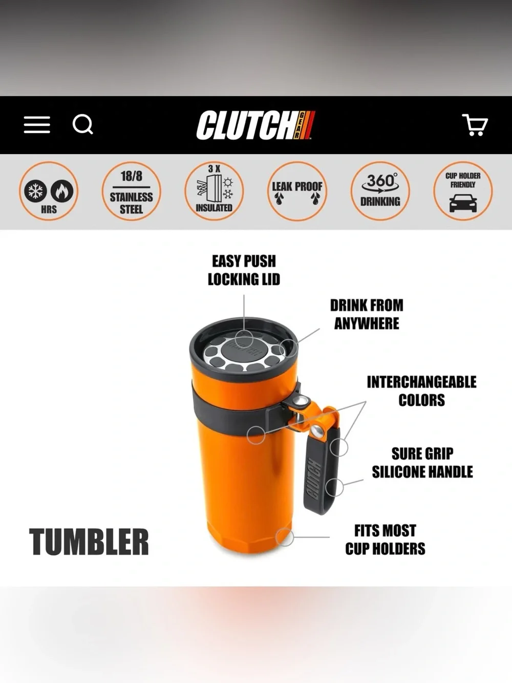 Clutch Gear leakproof tumbler battleship gray UNIQUE OIL FILTER MECHANIC CUP NEW